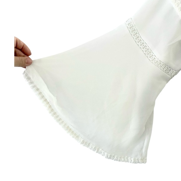 Venus women’s chiffon off the shoulder drop waist boho bell sleeve circle mini - Picture 5 of 8